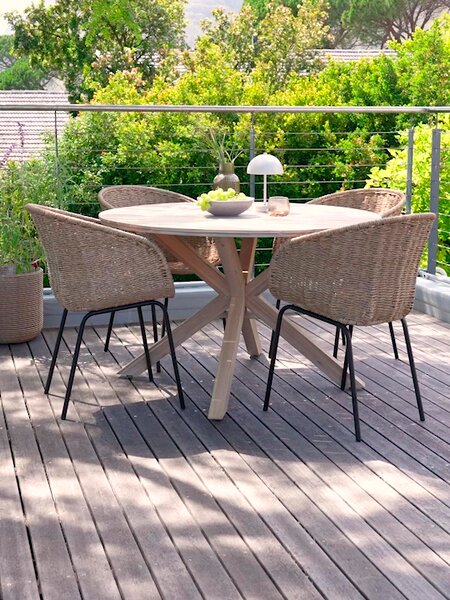 Table de jardin FUGLSAND Ø120 bois dur