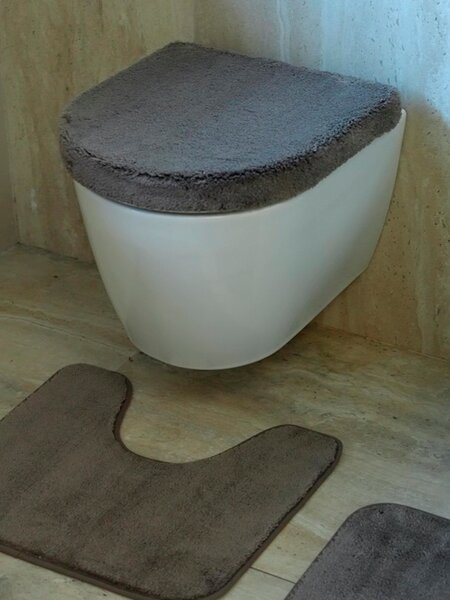 Ensemble tapis de bain TIMSFORS 3 pièces sable foncé