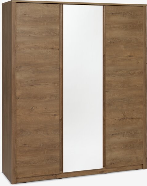 Armoire VEDDE 167x197 avec miroir chêne sauvage