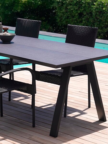 Mesa de jardín FAUSING A100xL220 negro