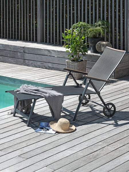 Solsäng BREDSTEN B79xL187 svart