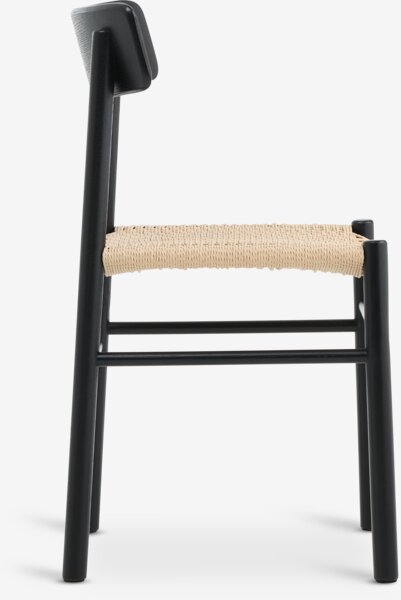 Dining chair ISLEV black/natural