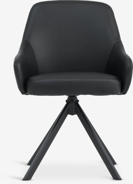 Dining chair ROSTRUP swivel black