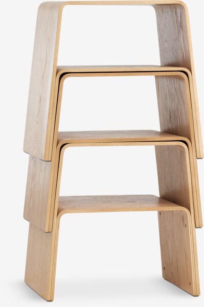 Stool VANDEL stackable natural oak