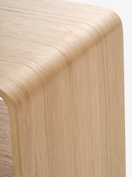 Stool VANDEL stackable natural oak