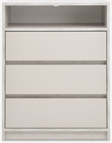 Cassettiera 3 cassetti BILLUND color travertino/beige