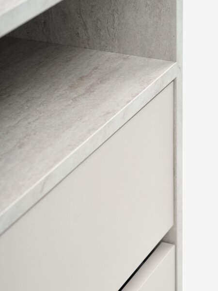 Cassettiera 3 cassetti BILLUND color travertino/beige