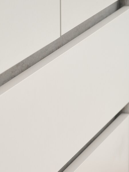 Wardrobe BILLUND 80x193 2 doors 2 draw travertine/beige