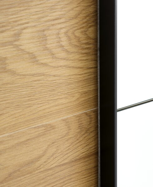 Wardrobe RABERG 150x200 w/mirror warm oak colour