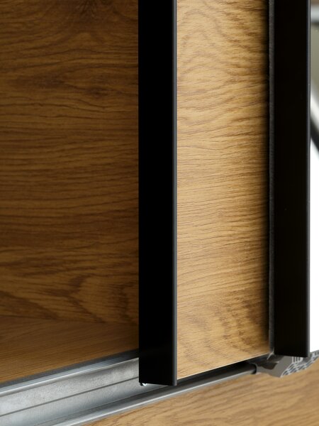 Wardrobe RABERG 150x200 w/mirror warm oak colour