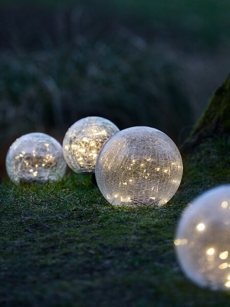 Lampe solaire HAVSVALE Ø15xH25cm transparent