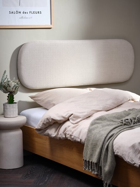 Bed frame ELLINGE King with storage oak colour