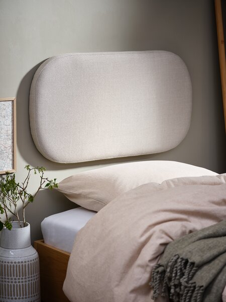 Headboard GREJS 90x48 beige fabric