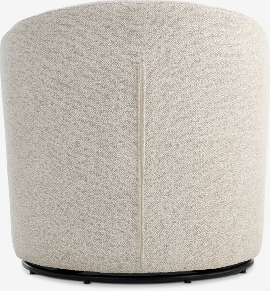 Loungestoel ANDRUP draaivoet beige stof