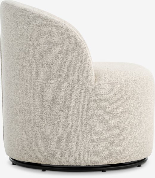 Loungestoel ANDRUP draaivoet beige stof