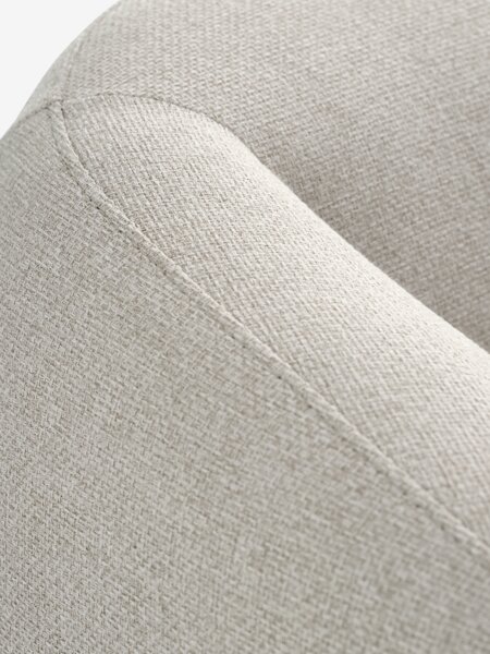 Armchair STADIL beige fabric/oak colour