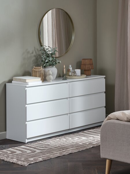 3+3 drawer chest TANGE white