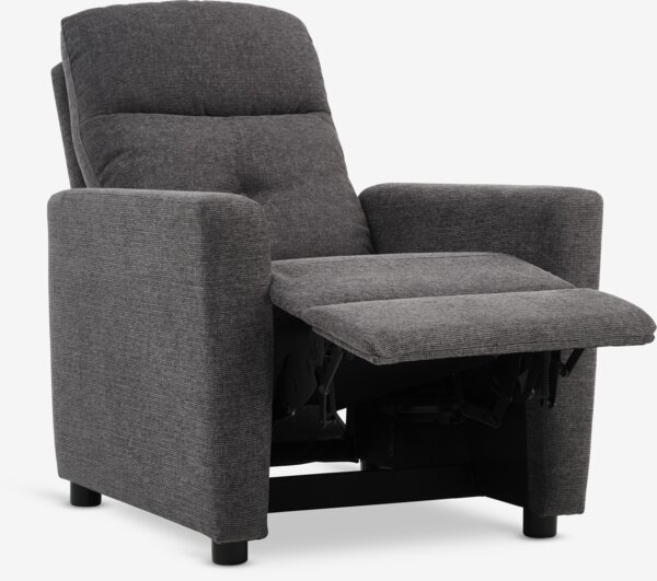 Recliner VEJLBY dark grey fabric