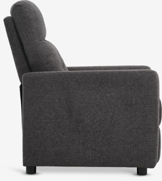 Recliner VEJLBY dark grey fabric
