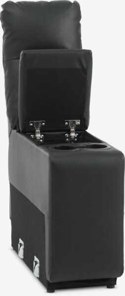 Console ABILDSKOV centre w/storage black faux leather