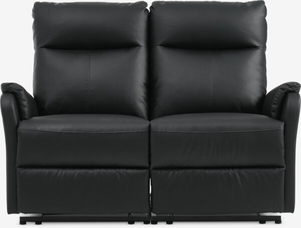 Sofa ABILDSKOV 2 seater electric black faux leather