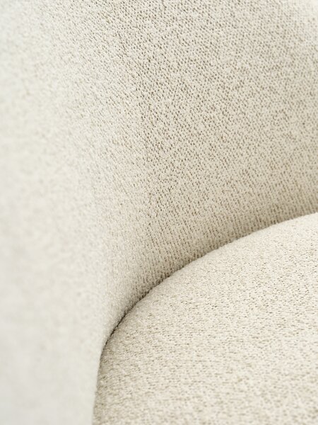 Sofa ANDRUP 3 seater oval beige fabric