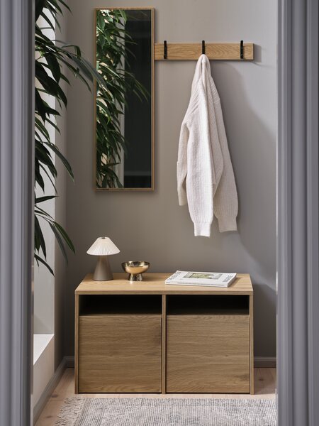 Shoe cabinet LIMFJORDEN 3 comp. natural oak colour