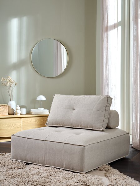 Pouf DAGSTRUP m/Rückenlehne beige Stoff