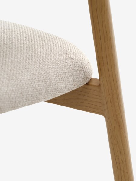Matstol EJSING beige tyg/ekfärgad