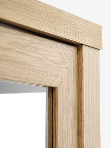 Display cabinet JUNGEN 2 doors 1 drawer warm oak colour