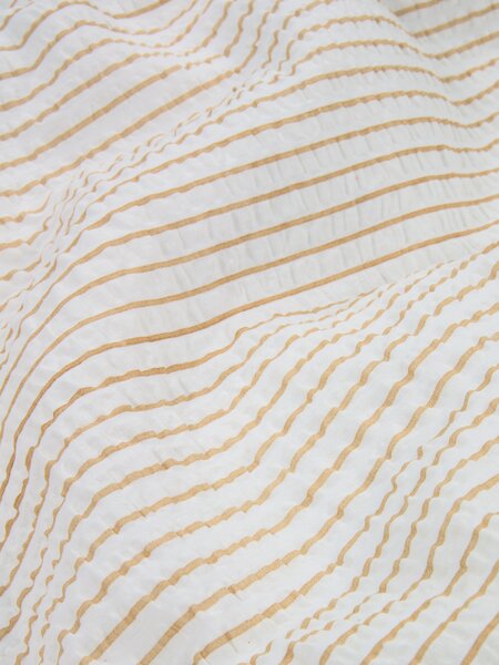 Seersucker duvet cover set STINNE 200x220 white/latte