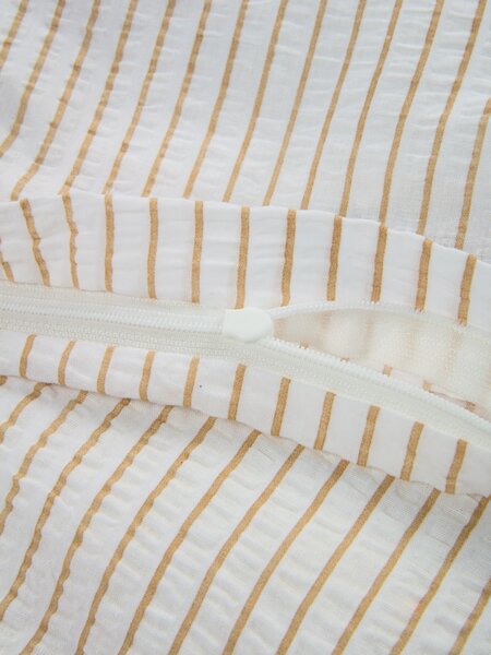 Seersucker duvet cover set STINNE 200x220 white/latte