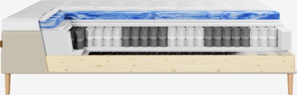 Runkopatja 180x200cm KVENNA hiekka-91 + VOLA keskikova