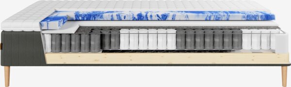 Boxmadras 80x200cm SUMELVI + EKSO sort-06 Meget fast
