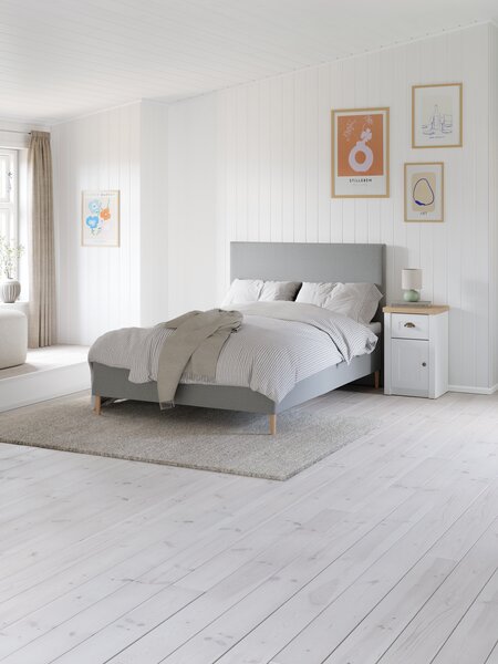 Resårbotten 140x200cm MJELLA + KOLA grå-23 fast