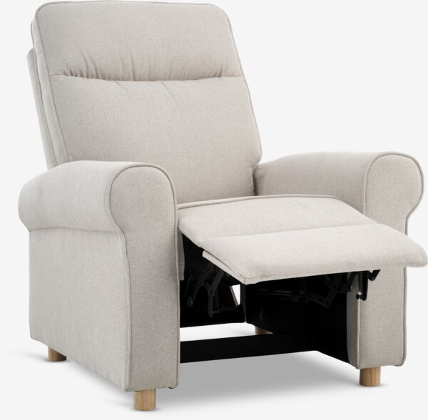 Recliner FERRITSLEV beige fabric