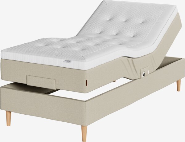 Elevationsseng 90x200cm TONDRA + BRYA sand-91 Medium
