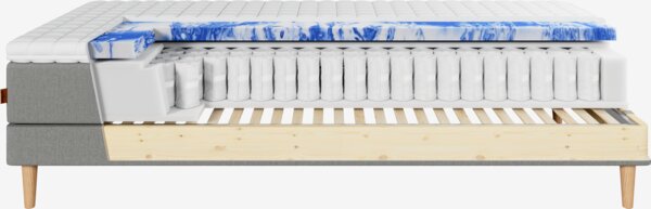 Elevationsseng 140x200cm JOSELVA + EKSO grå-23 Medium