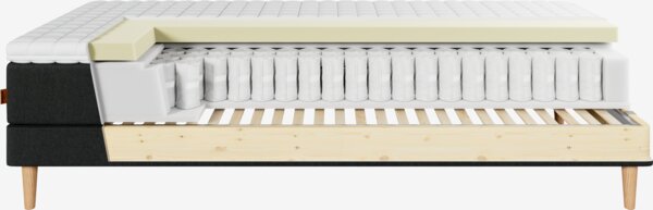 Regulerbar seng 90x210 JOSELVA + MURU grå-40 Medium