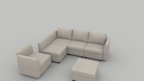 Диван модульний OKSBY підлокітники/спинка пісочний