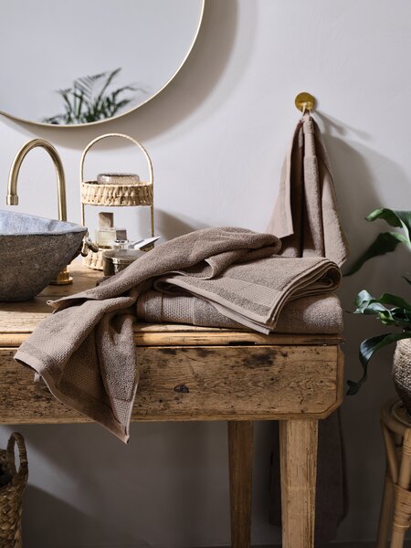 Badetuch NORA 70x140cm sand dunkel