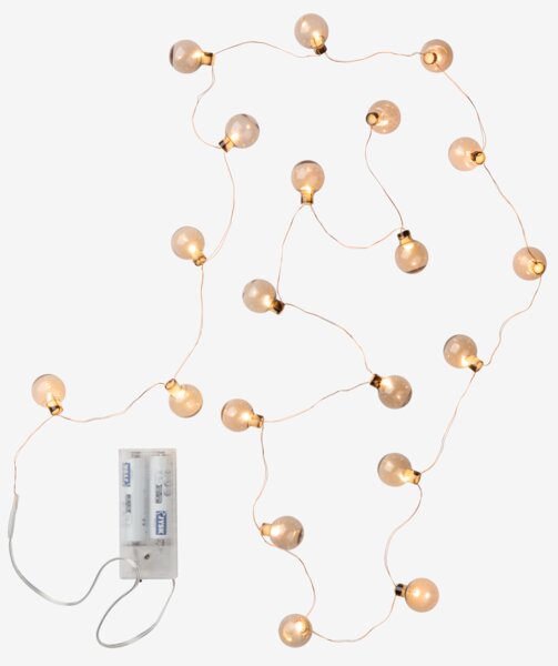 Lyskæde ALV L163cm grå m/20 LED