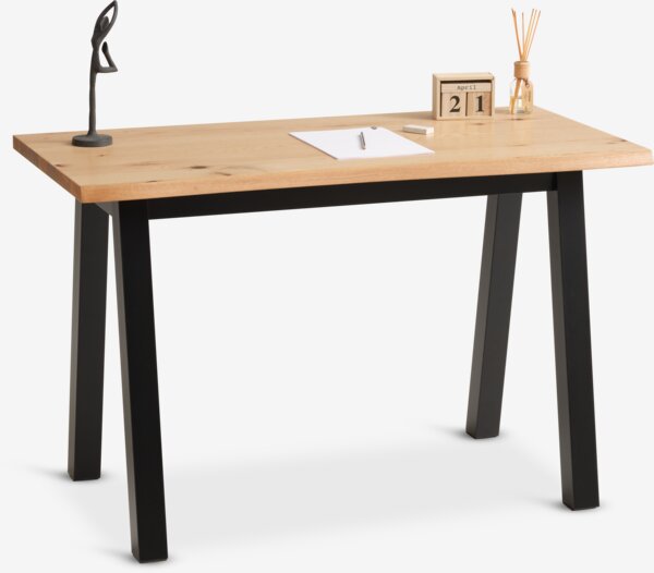 Scrivania SKOVLUNDE 60x120 rovere naturale/nero