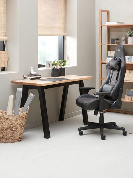 Scrivania SKOVLUNDE 60x120 rovere naturale/nero