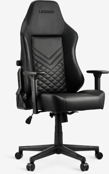 Chaise gaming ABILDAA simili cuir noir