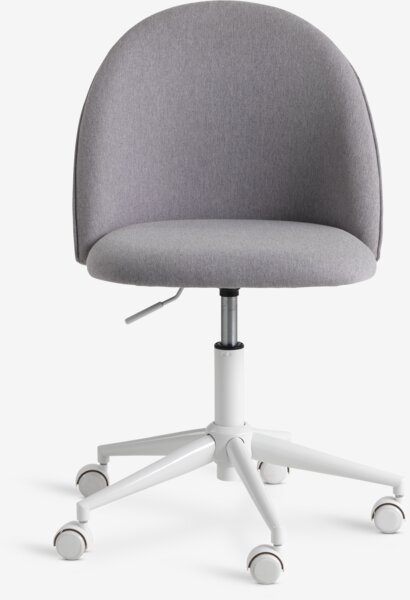 Sedia da scrivania KOKKEDAL tessuto grigio/bianco