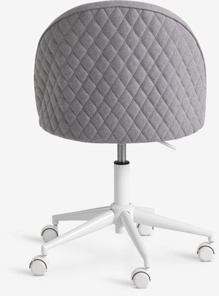 Sedia da scrivania KOKKEDAL tessuto grigio/bianco