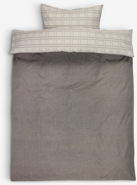 Flanell-Bettwäsche THEA 140x200 grau