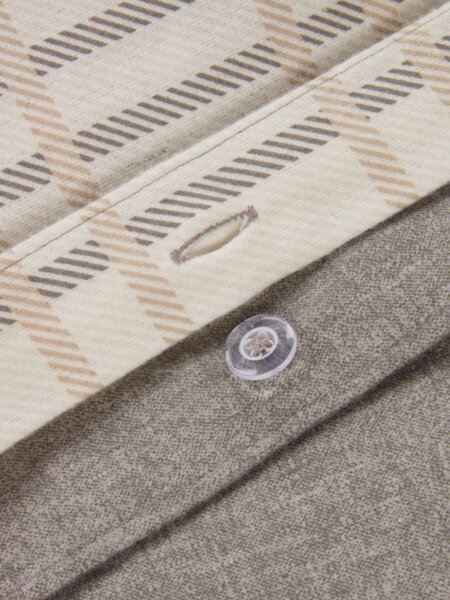 Flanell-Bettwäsche THEA 140x200 grau