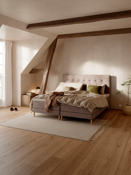 Elevationsseng 180x200cm KUPELVA + BRYA brun-92 Medium Split